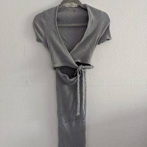 Free people midi wrap dress